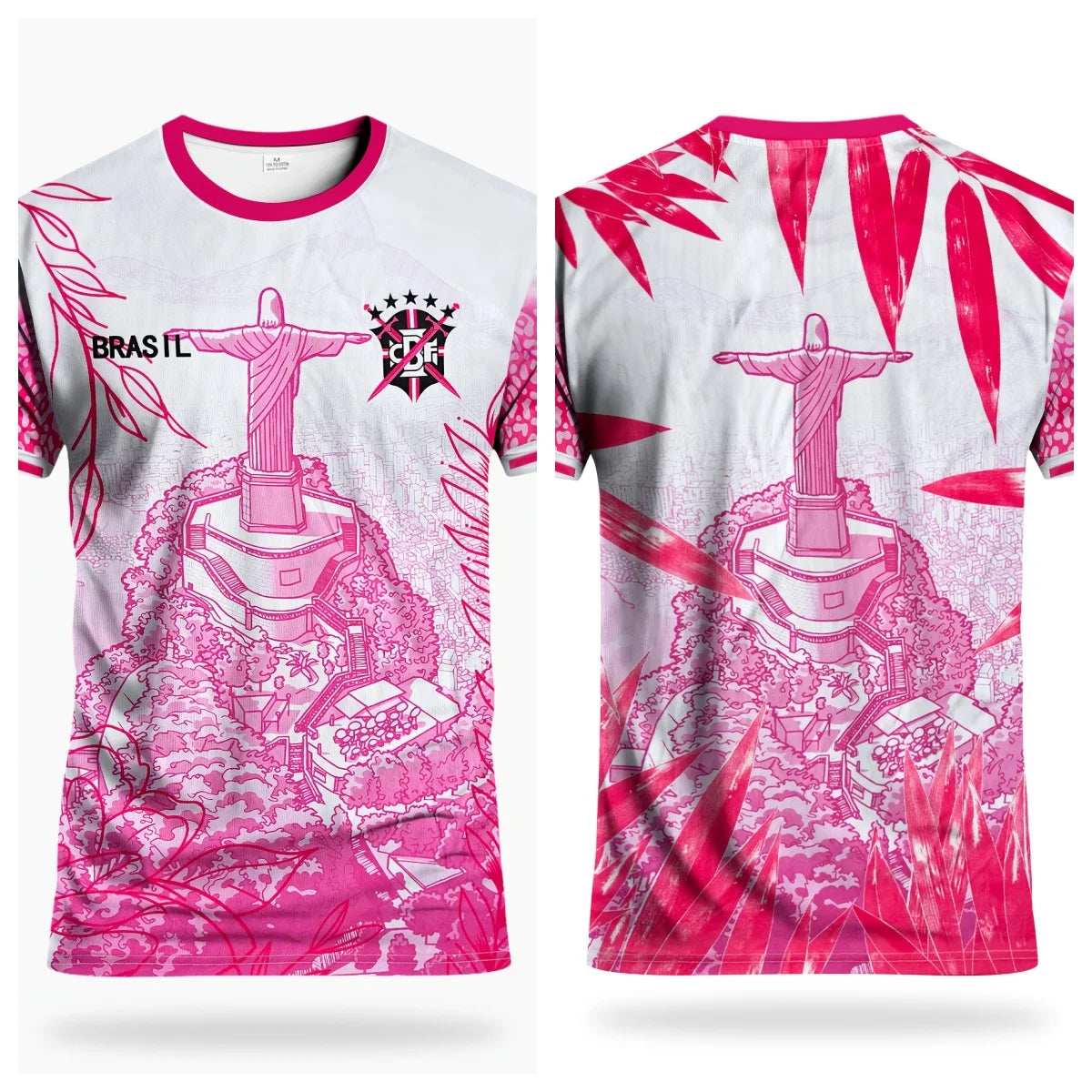 Street Performance Jersey — White & Pink, front and back