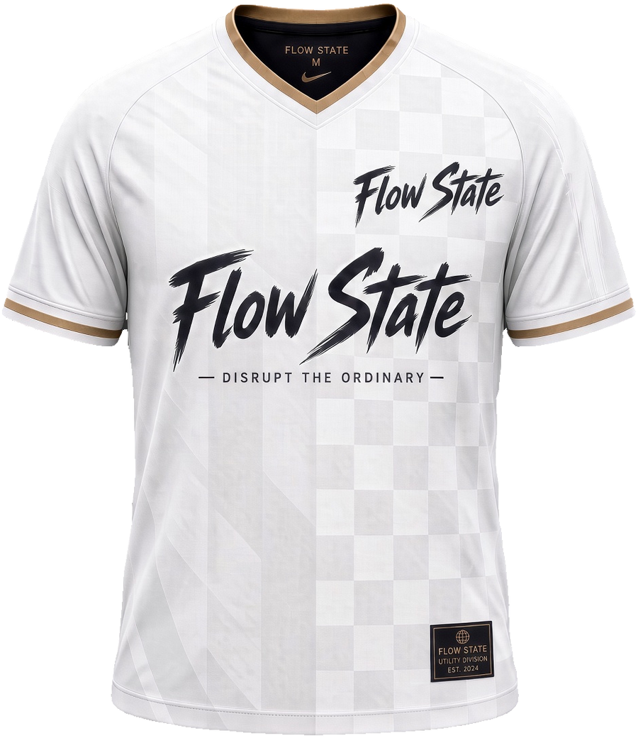 White jersey design reference, not an approved sample